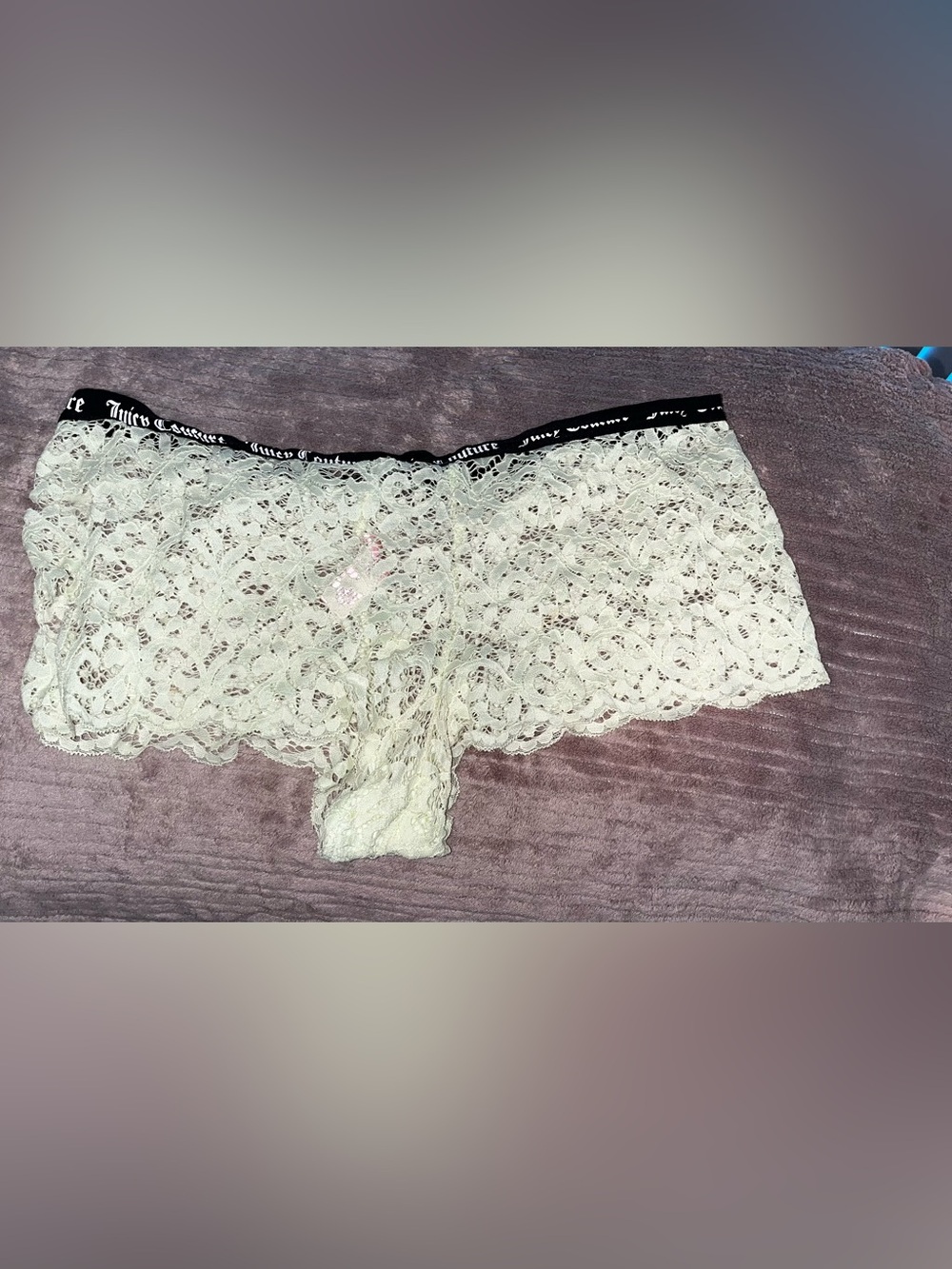 Juicy Couture Lace Hipster (Boyshorts) Panties - Neon Green